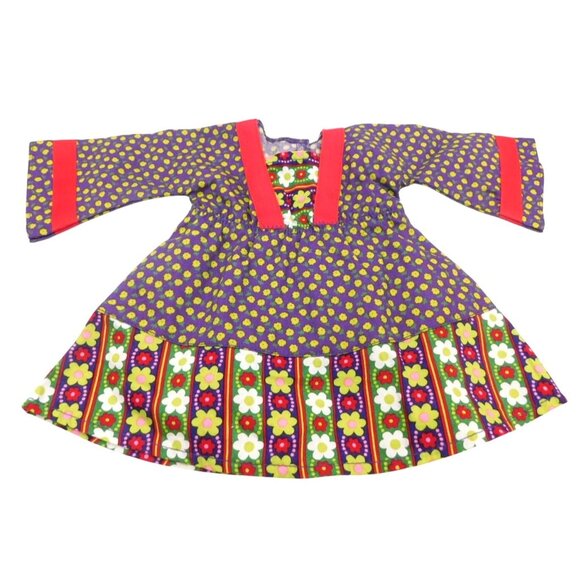 American Girl Julie Calico Dress Tights Boots Kerchief Outfit Set 18" Retired - Picture 2 of 7